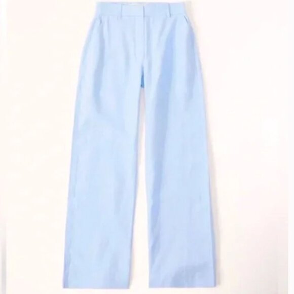 Abercrombie & Fitch Pants - Abercrombie & Fitch | 100% Linen Trouser Pants in Pastel Sky Blue | Size 27